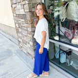 {FINAL SALE} Caught Crushing Jacquard Blue Pants