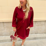 Autumn Elegance Shift Mini dress