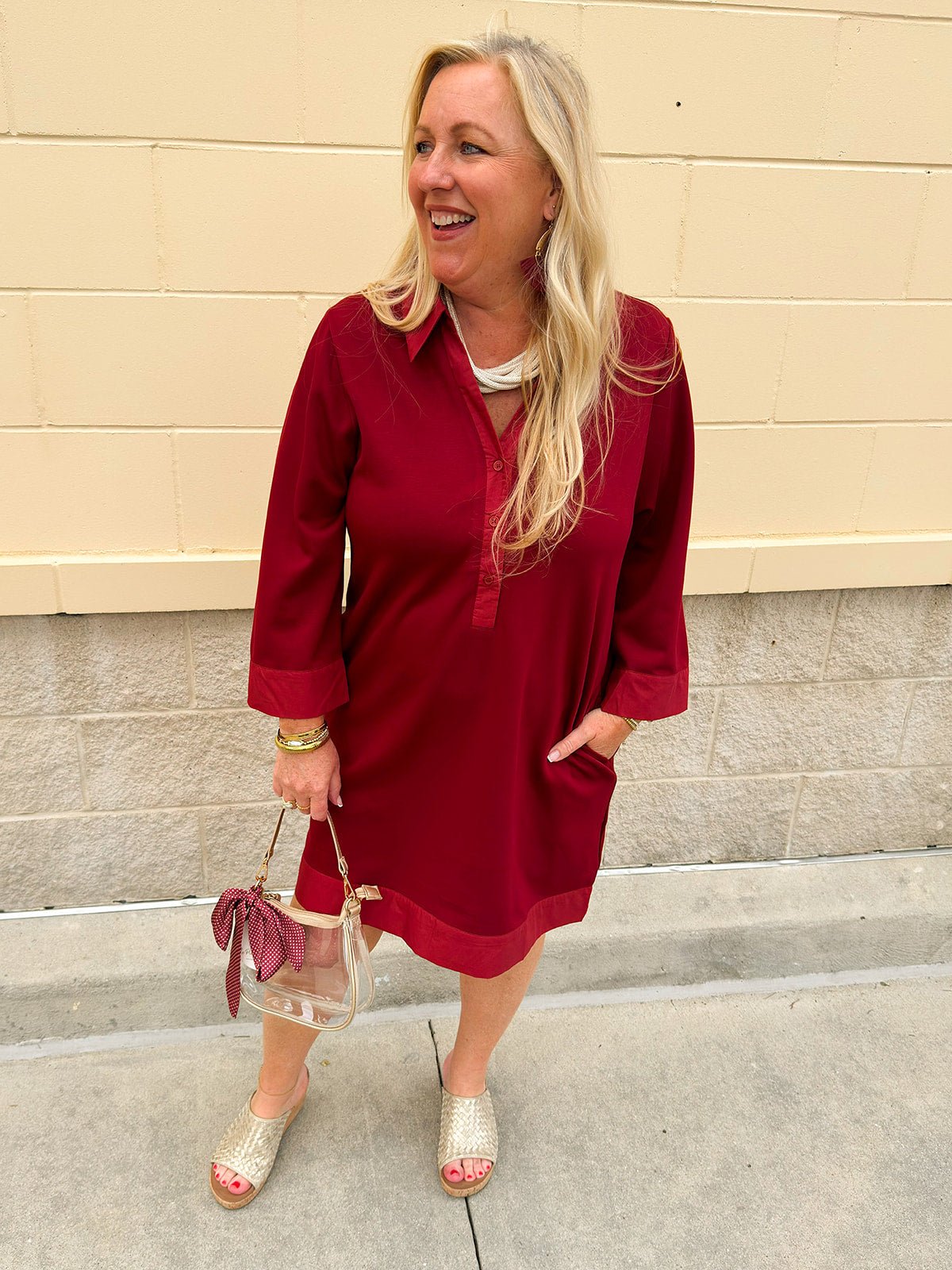 Autumn Elegance Shift Mini dress