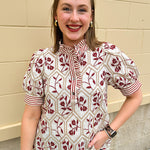 Golden Bloom Embroidered Top