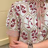 Golden Bloom Embroidered Top