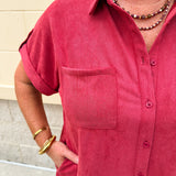 Cider Hour Suede Shirt Mini Dress