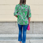 Midrise cropped flare jeans in Tekapo wash with five-pocket styling and slight stretch