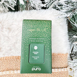 Capri Blue Crystal Pine Pura Diffuser Refill bottle with green and gold label.
