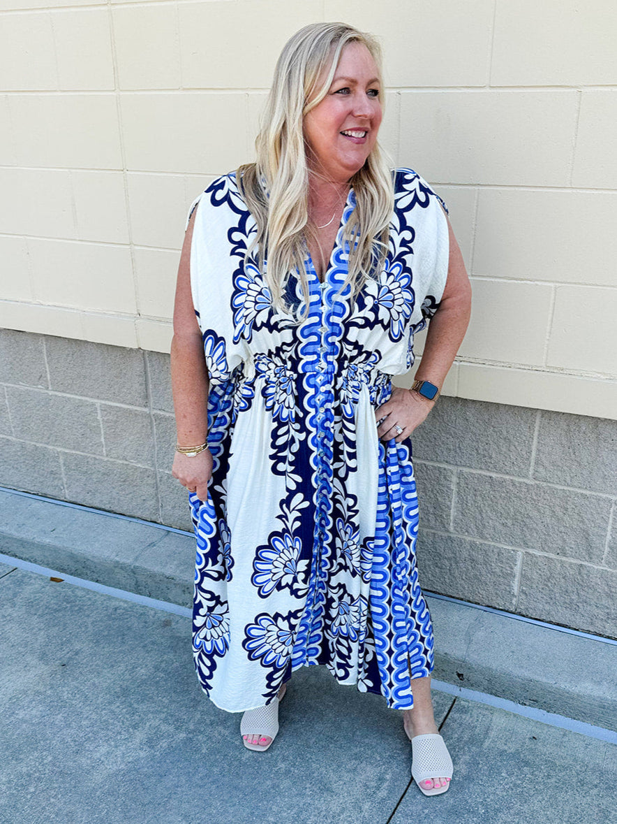 Fancy Flourish Flutter Sleeve Dress