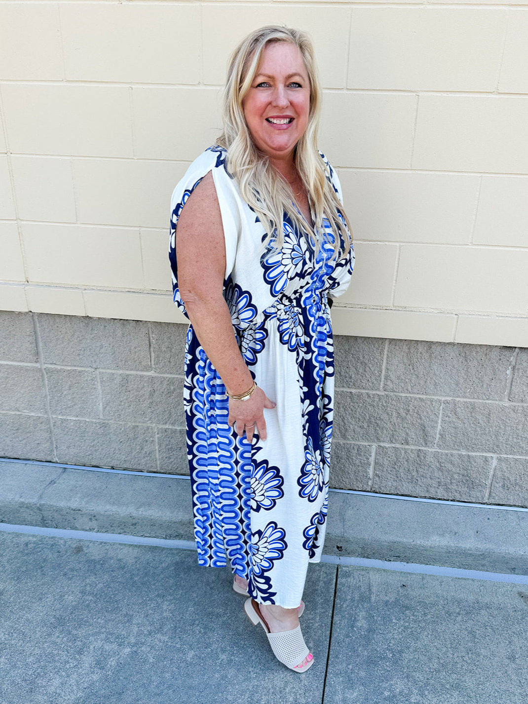 Fancy Flourish Flutter Sleeve Dress