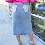 The Sawyer Denim Midi Skirt