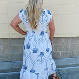 Palm Trees & Prosecco Midi Dress