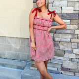 Tailgate Cutie Gingham Dress