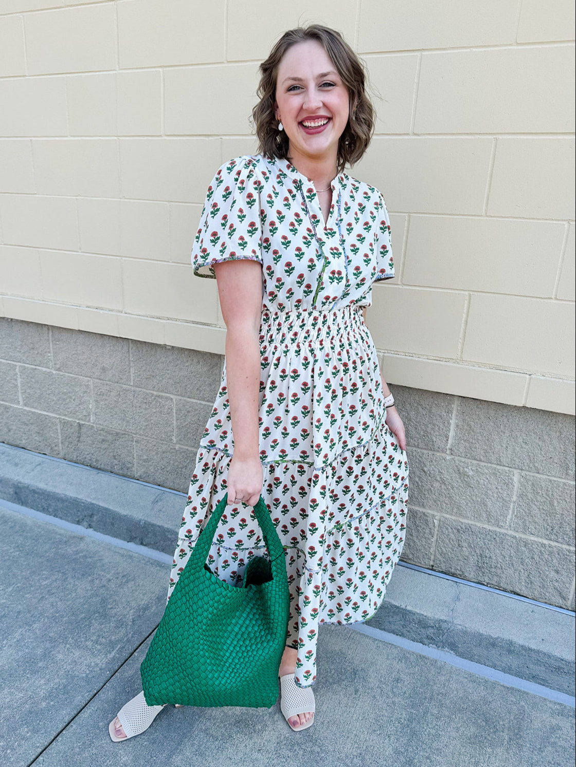 Eucalyptus Fields Tiered Maxi Dress