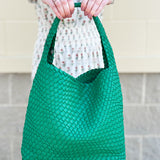 [BC Bags] Emerald Green Woven Handbag