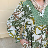 Autumn Whimsy Tiered Midi Dress