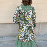 Autumn Whimsy Tiered Midi Dress