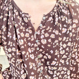 {FINAL SALE} Pumpkin Kisses Leopard Blouse