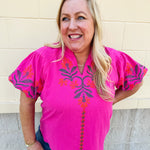 Coconut Grove Embroidered Top
