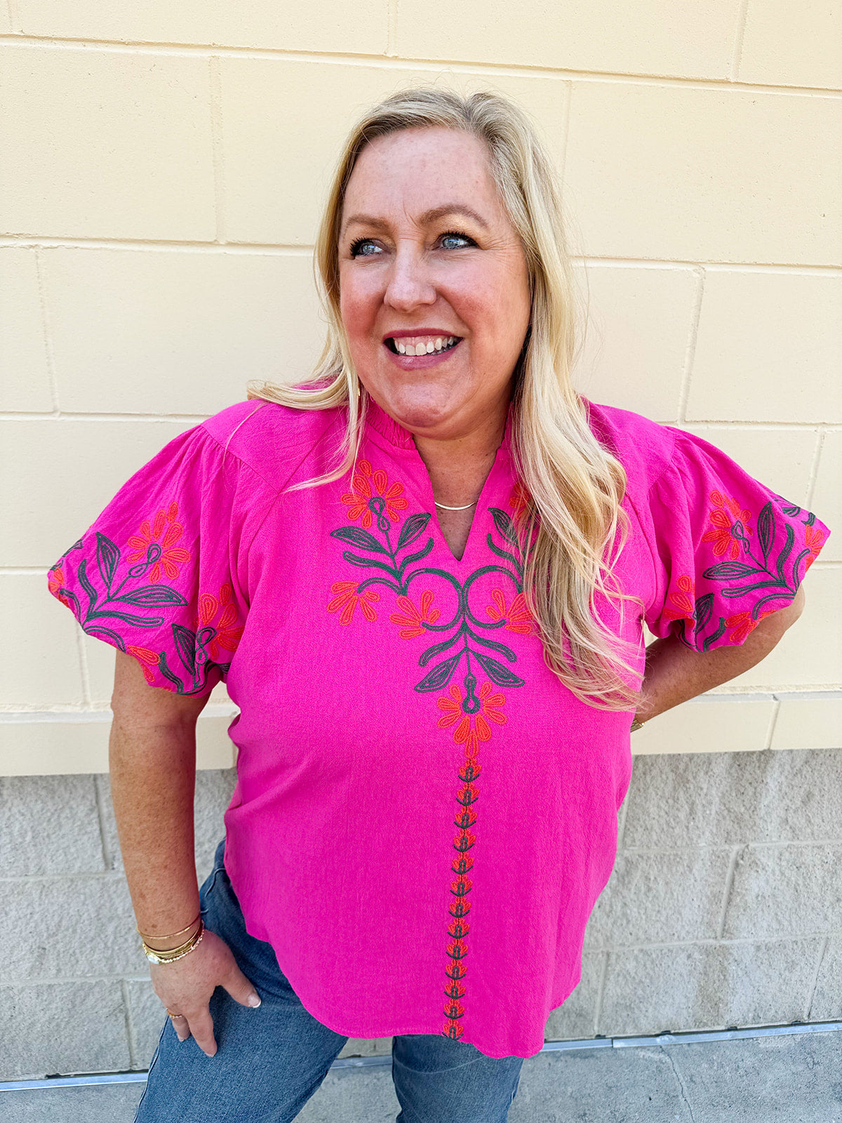 Coconut Grove Embroidered Top