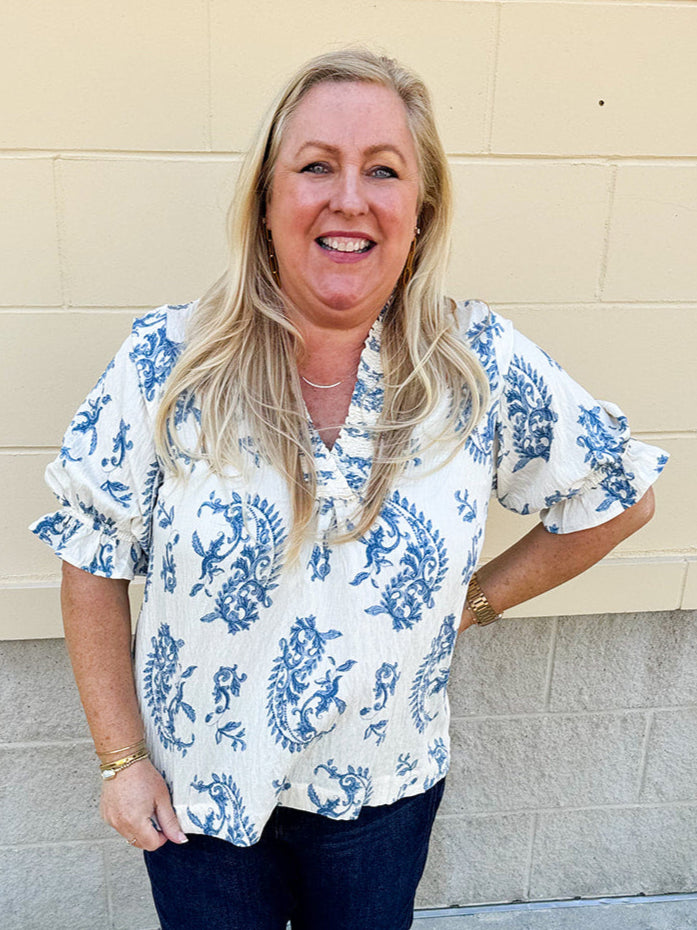 Girly & Glamorous Smocked Top