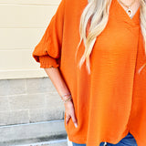 Cue The Cocktails Blouse in Walnut