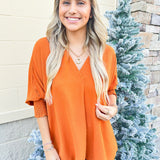 Cue The Cocktails Blouse in Walnut