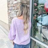 Sunny Stroll Cotton Woven Lavender Top