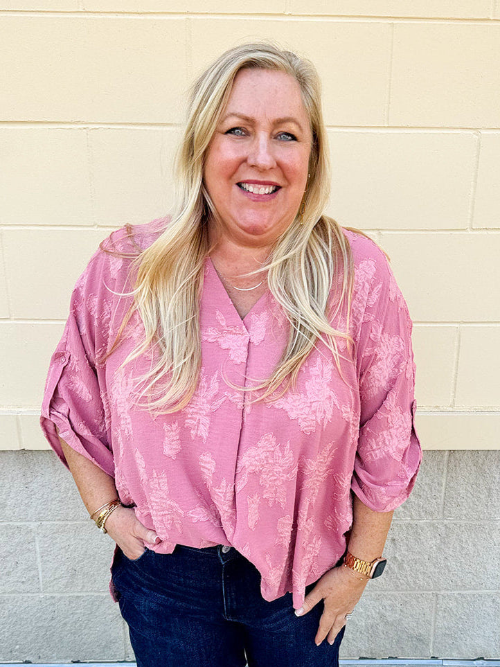 Keeping It Cool Floral Top in Rose