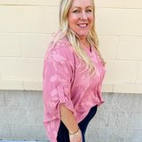 Keeping It Cool Floral Top in Rose
