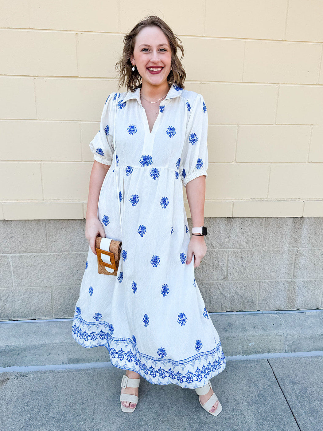 Grecian Getaway A-Line Midi Dress