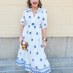 Grecian Getaway A-Line Midi Dress