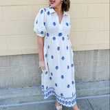 Grecian Getaway A-Line Midi Dress