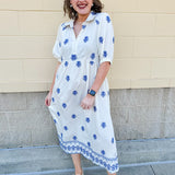 Grecian Getaway A-Line Midi Dress