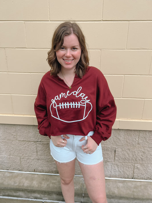 Gameday Football Patch Sweatshirt | Front View