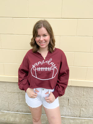 Gameday Football Patch Sweatshirt | Front View