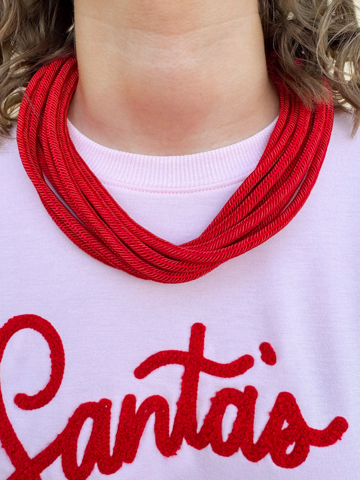 Rachel Rope Necklace in Red