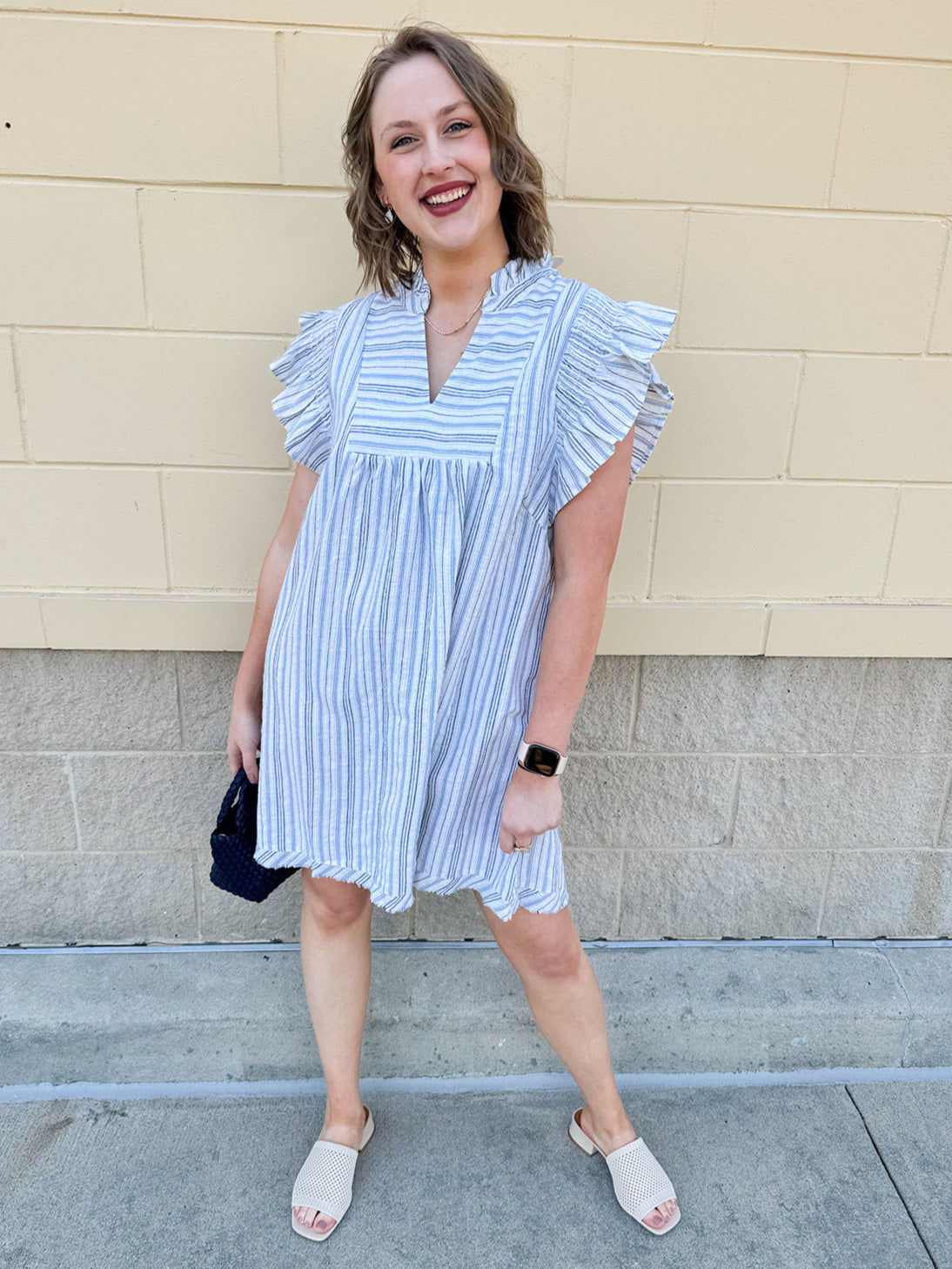 Dreamy Days Striped Baby Doll Dress