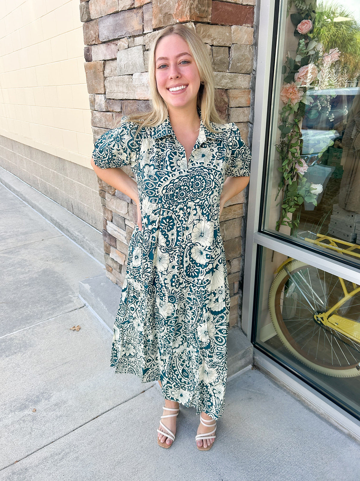 Harvest Cheer Puff Sleeve Dress