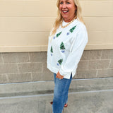 [Mary Square] Lakelyn Blue Trees Sweatshirt
