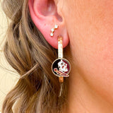 Garnet Glory Enamel Hoop Earrings – FSU Seminoles