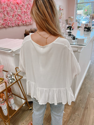Essentially Chic Ruffle Top | Back View