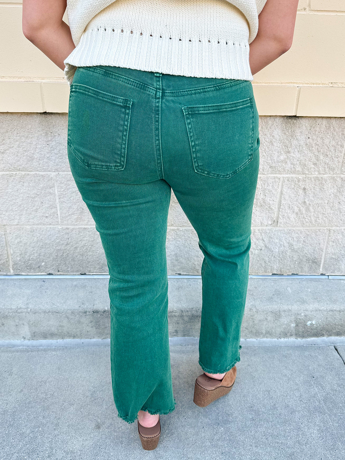 The Emerald Hour Bootcut Pants - The Pink Pineapple 850