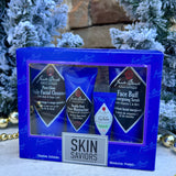 Jack Black facial care gift set with cleanser, scrub, moisturizer, and lip balm