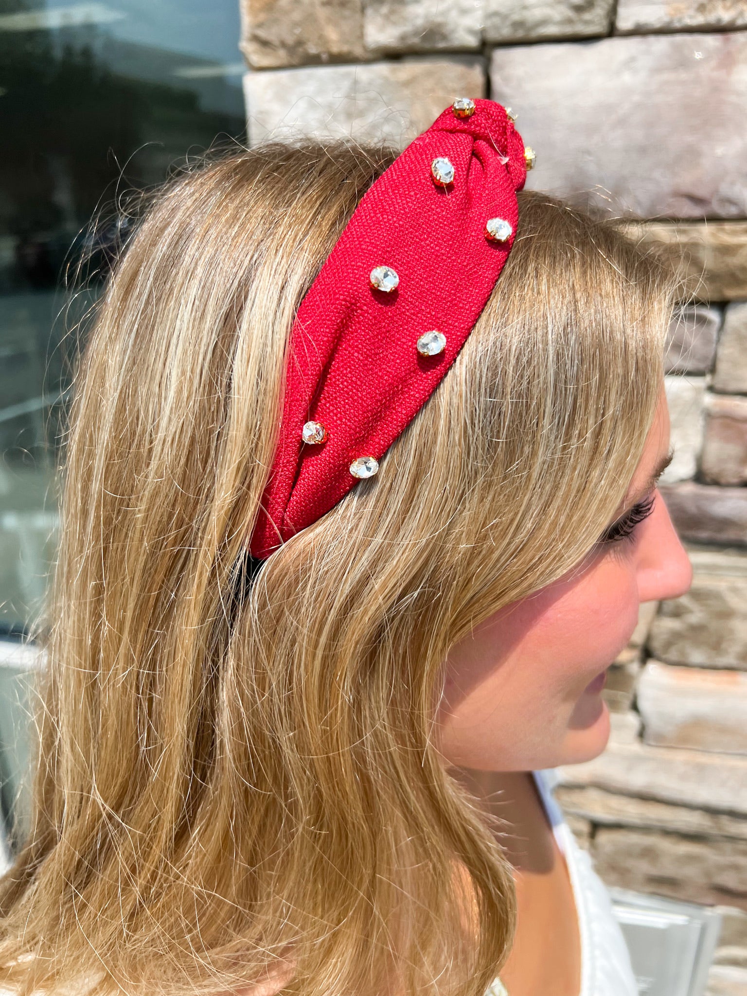 Krista Garnet Headband | Side View