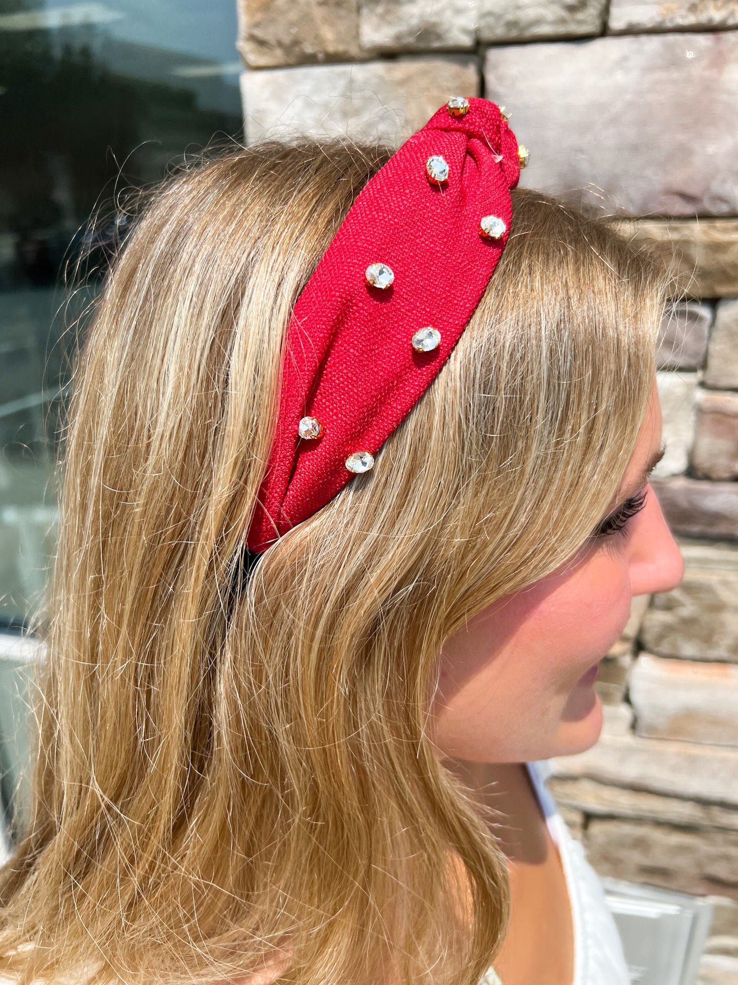 Krista Garnet Headband | Side View