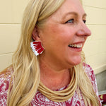 Neutral 8-strand cotton rope necklace with ball-and-eye closure