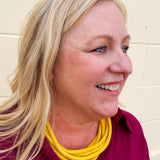 Gold rope-style necklace with adjustable clasp