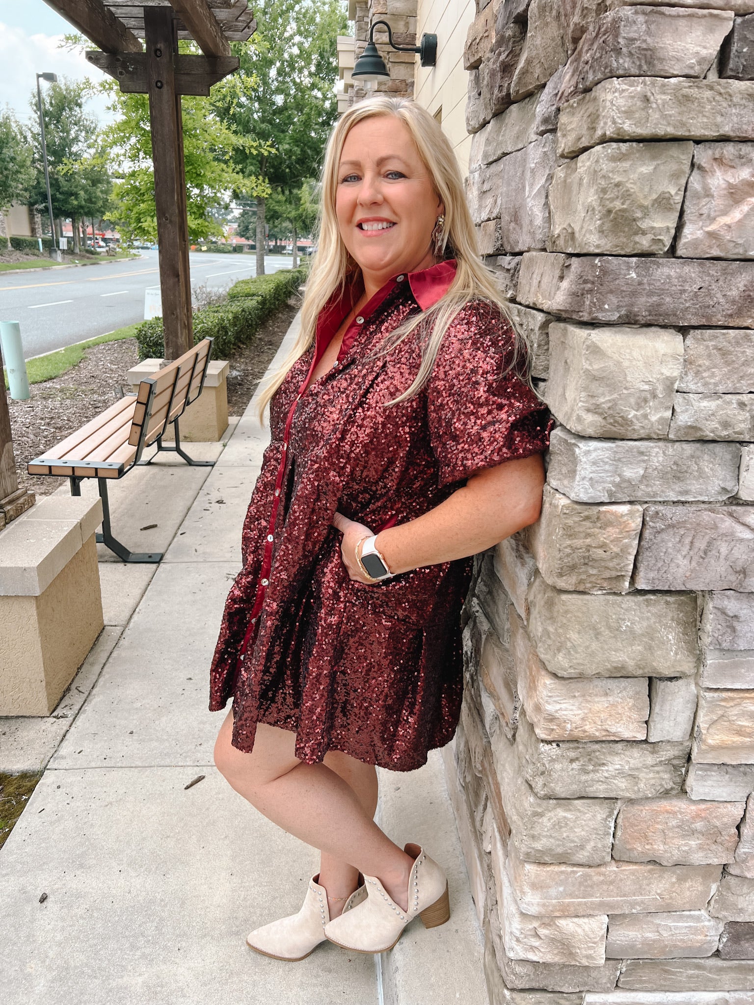 Life Of The Tailgate Sequin Dress | Side View