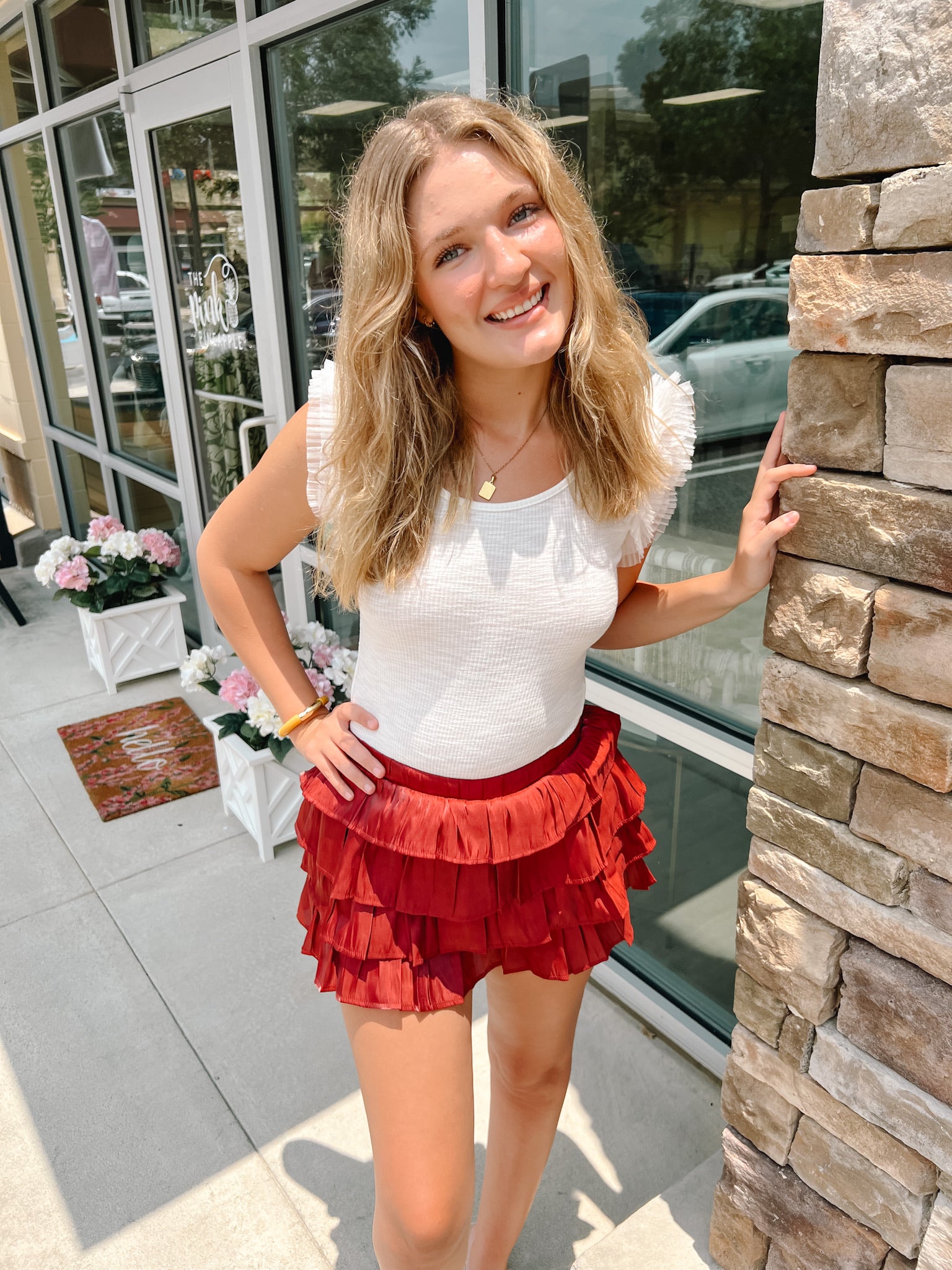Iconic Moment Tiered Ruffle Skirt | Front View