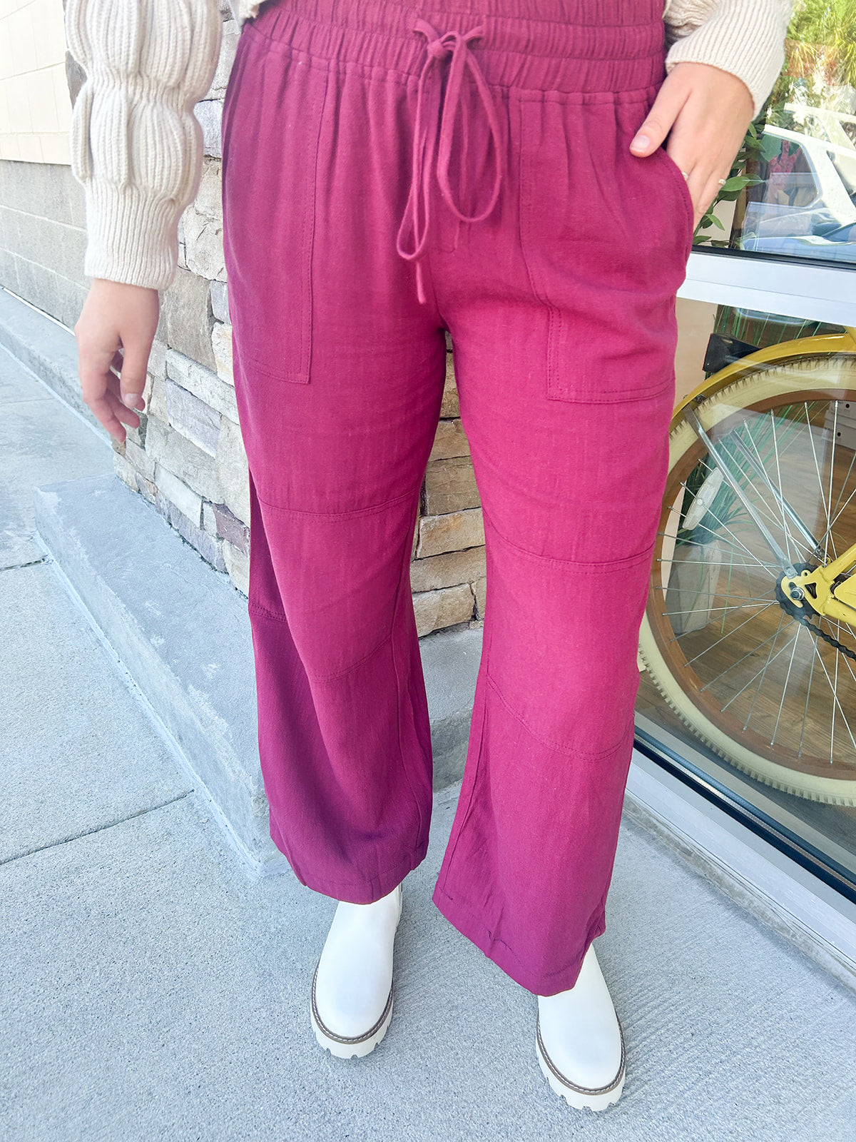 Autumn Sweetness Linen Blend Pants | Front View