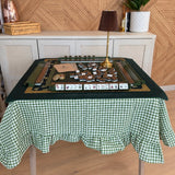 Meadow Green Gingham Ruffle Tablecloth