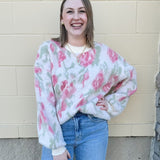 {FINAL SALE} Sweet Perspective Floral Sweater Knit Top in Ivory