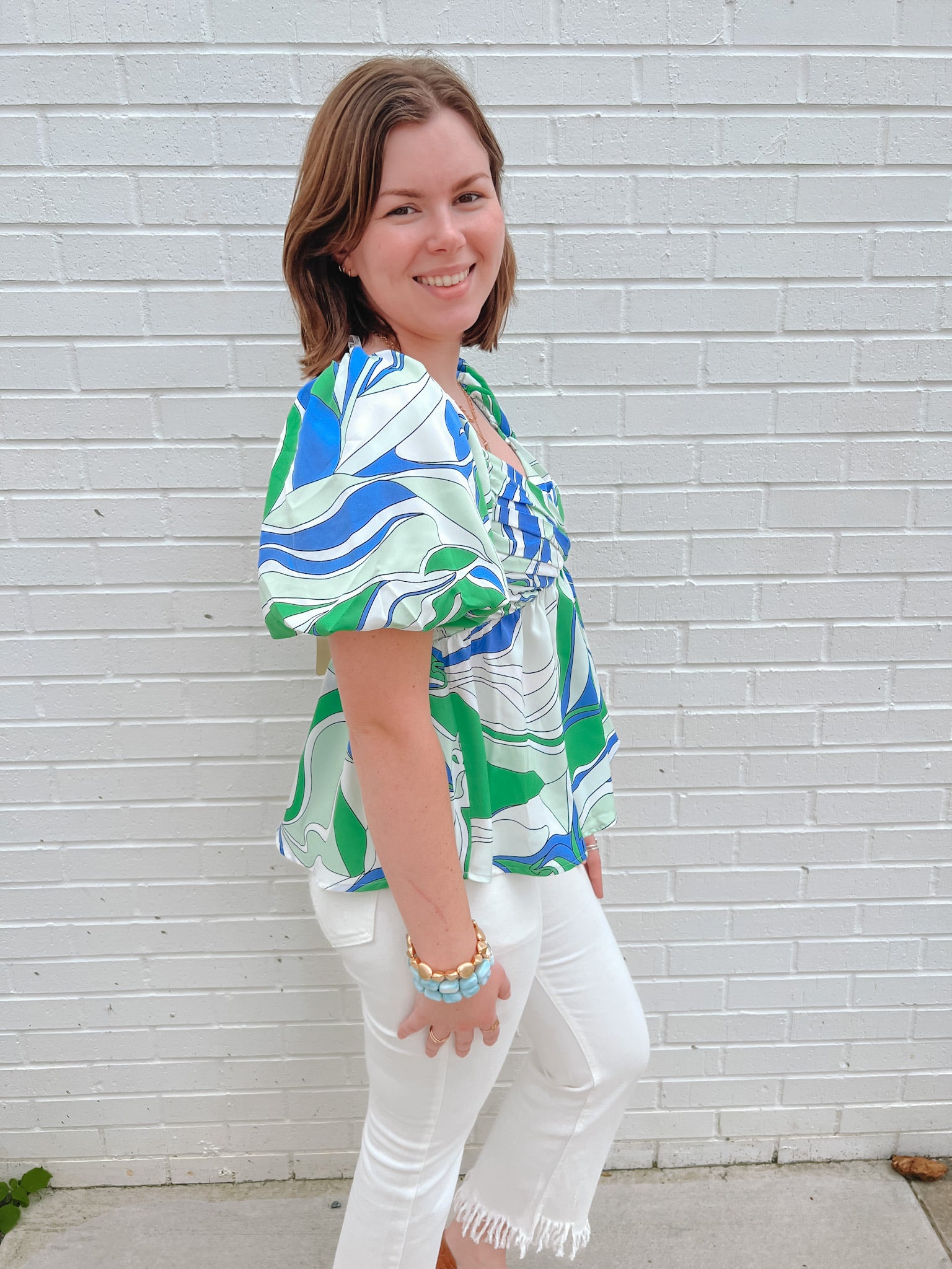 South Ocean Peplum Top | Side View